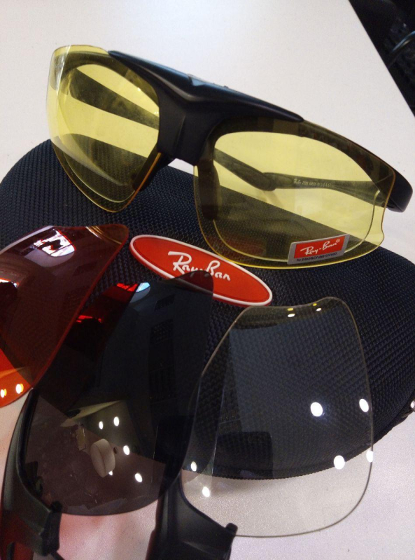 Окуляри тактичні з 4-ма змінними лінзами, Ray-Ban - фото