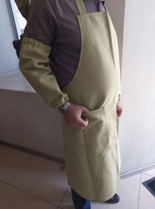 Нарукавники ВОГНЕСТІЙКІ , тк.полотно вогнезахисне 100% бавовна, кол..ОЛИВА - фото