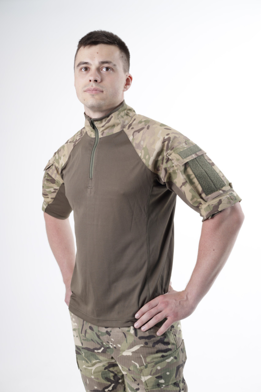 Сорочка тактична UBAX з коротким рукавом МУЛЬТИКАМ+ОЛИВА р.46 (зріст2,4);50(зріст 4,6); 54(рост 4,6) ; 58(4) - фото №2