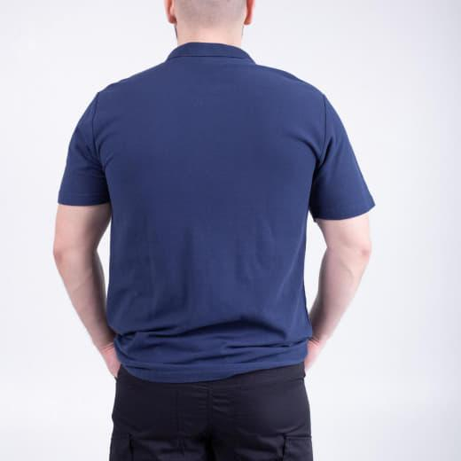 Футболка чоловіча ПОЛО бавовняна  темно-синя  р.S, М, L , XL - фото №3