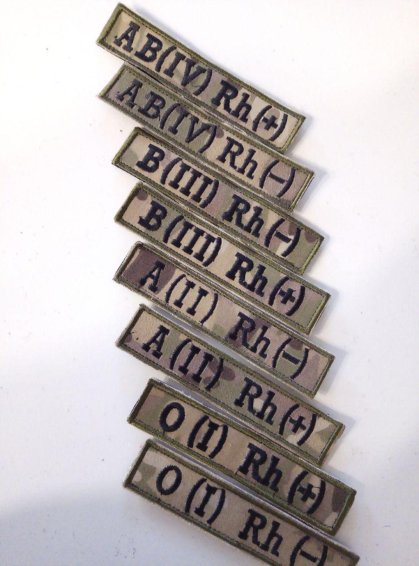 Шеврон ГРУПА КРОВІ  ( фон мультікам) - фото