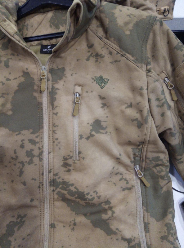 Куртка тактична з капюшоном "WOLF" SOFTSHELL, Мультікам пісчаний р. ХЛ - фото №2