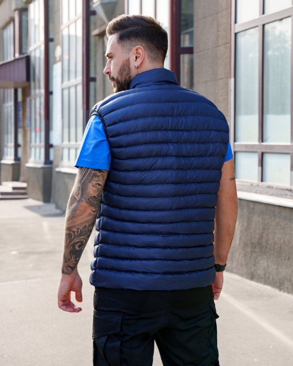 Жилет утеплений стьобаний Columbia, СИНІЙ, ЧОРНИЙ  р.S, L, М, ХL, XXL - фото №2