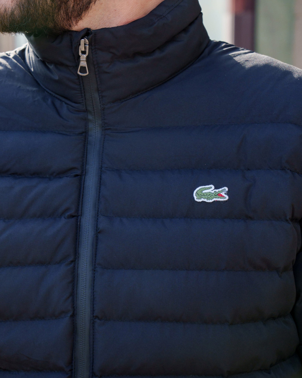 Куртка чоловіча стьобана демісезонна ТМ Lacoste.  ЧОРНАЯр.S, L , М, ХL, ХХL - фото №4