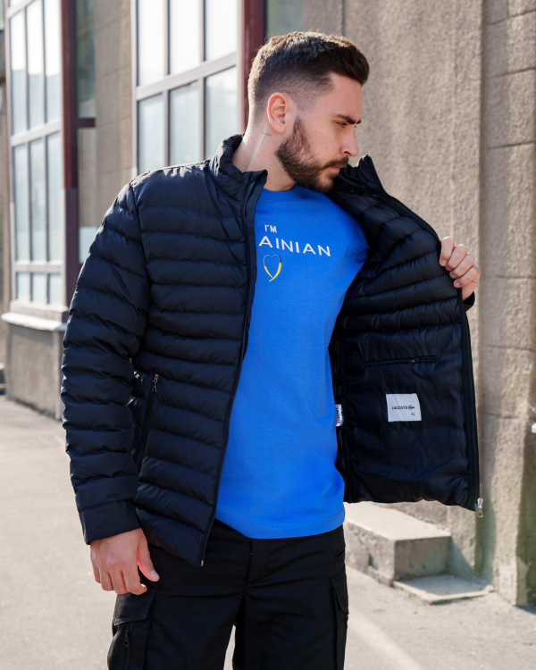 Куртка чоловіча стьобана демісезонна ТМ Lacoste.  ЧОРНАЯр.S, L , М, ХL, ХХL - фото №6