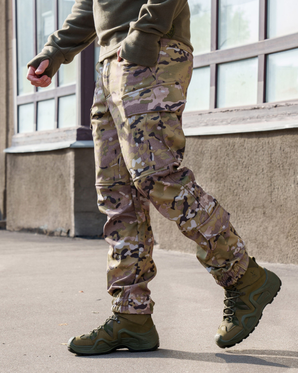 Штани тактичні карго SOFTSHELL, Мультикам пісочний р. 48, 50, 52,54 - фото №2