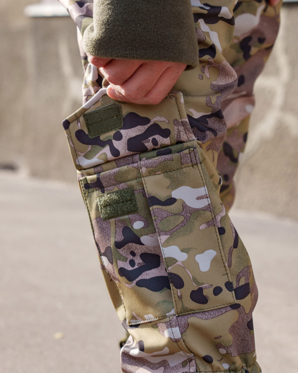 Штани тактичні карго SOFTSHELL, Мультикам пісочний р. 48, 50, 52,54 - фото №5