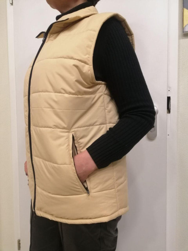 Жилет жіночий утеплений СТЕГАНИЙ  бежевий р.46-56 - фото