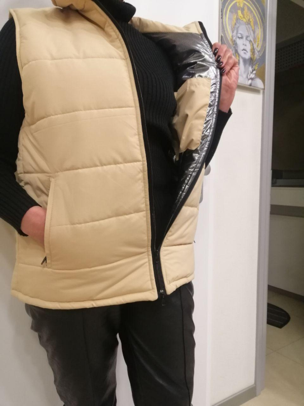 Жилет жіночий утеплений СТЕГАНИЙ  бежевий р.46-56 - фото №2