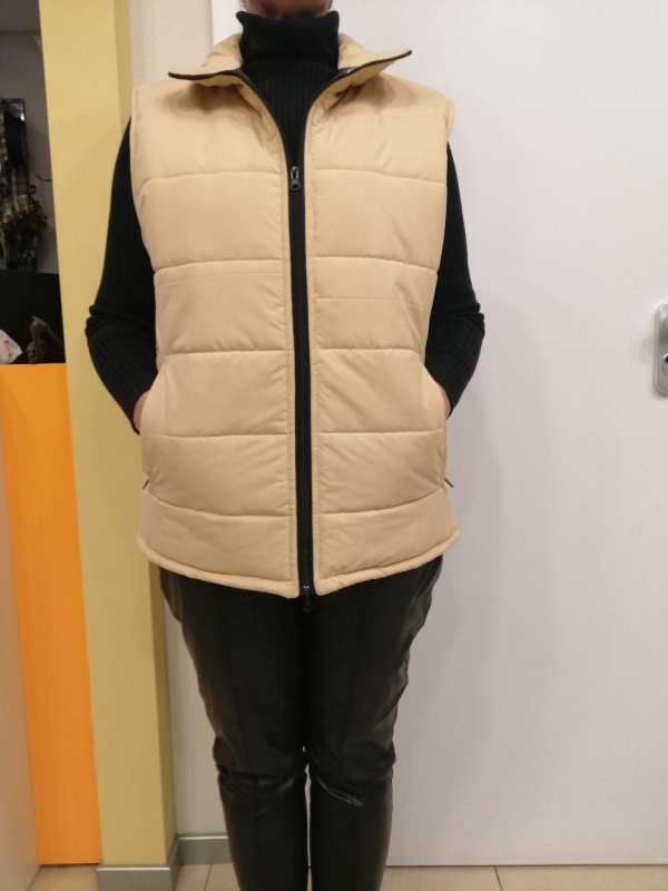 Жилет жіночий утеплений СТЕГАНИЙ  бежевий р.46-56 - фото №3