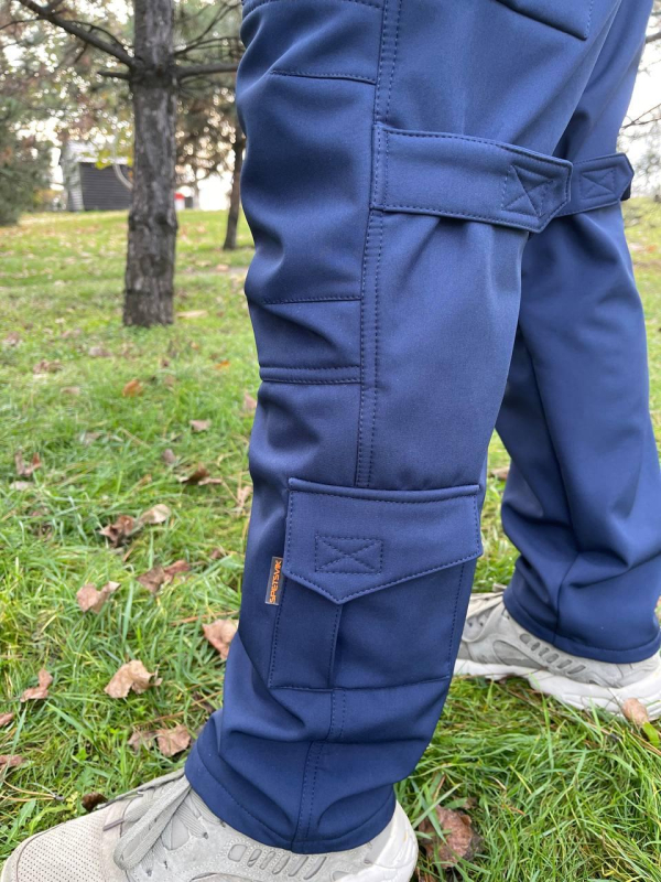 Штани утеплені SOFTSHELL, СИНІ р. 48/170, 50, 52,56 ( зріст 176) - фото №2