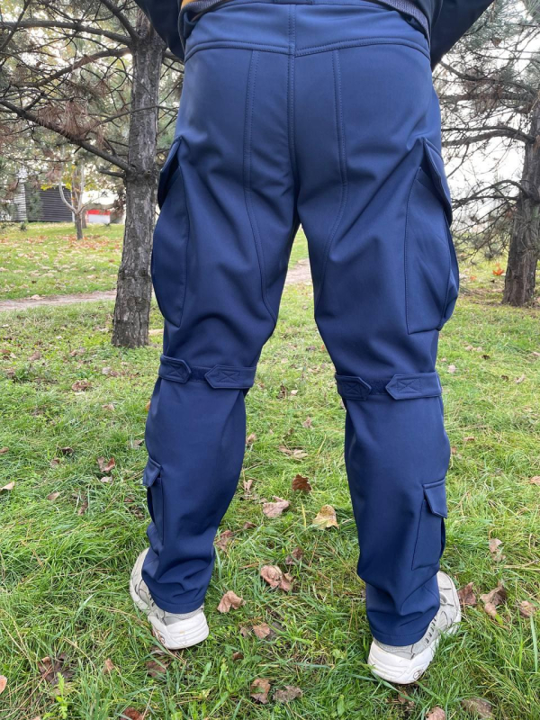 Штани утеплені SOFTSHELL, СИНІ р. 48/170, 50, 52,56 ( зріст 176) - фото №3