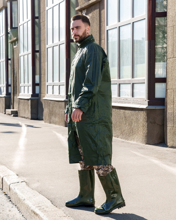 ПЛАЩ вологостійкий  ХАКІ р.Л,  ХЛ, 2ХЛ,3ХЛ - фото