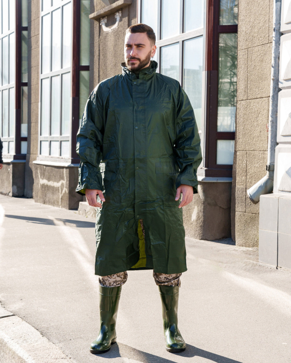 ПЛАЩ вологостійкий  ХАКІ р.Л,  ХЛ, 2ХЛ,3ХЛ - фото №2