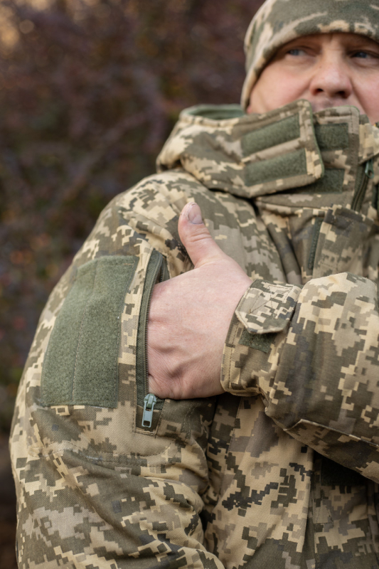 КУРТКА зимова вітровологозахисна ВСУ рис. ПИКСЕЛЬ р.Л, ХЛ, ХХЛ - фото №3