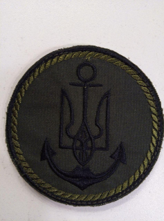Шеврон  ВМС України  ( Якорь) на оливі  р. 7.5 х 7.5 - фото