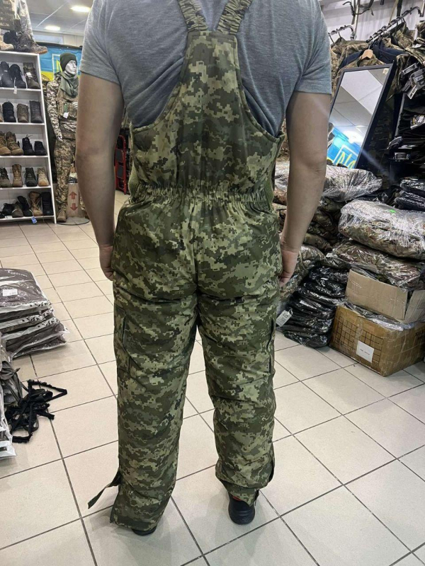 Напівкомбінезон армійський зимовий, ПІКСЕЛЬ р.  52-54 - фото №2