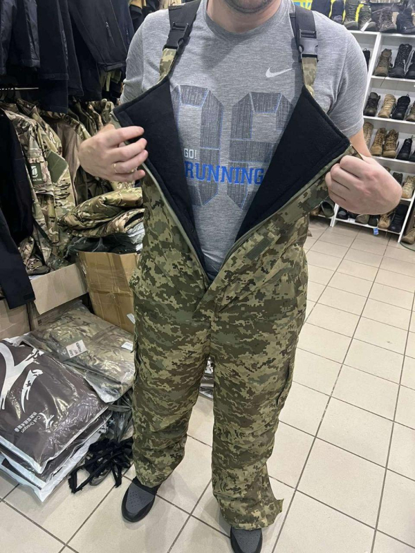 Напівкомбінезон армійський зимовий, ПІКСЕЛЬ р.  52-54 - фото №3