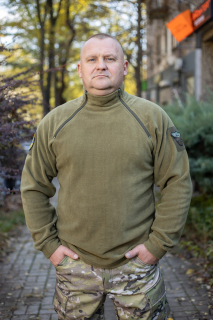 Сорочка флісова тактична з двома блискавками, ОЛИВА р. S-2XL - фото