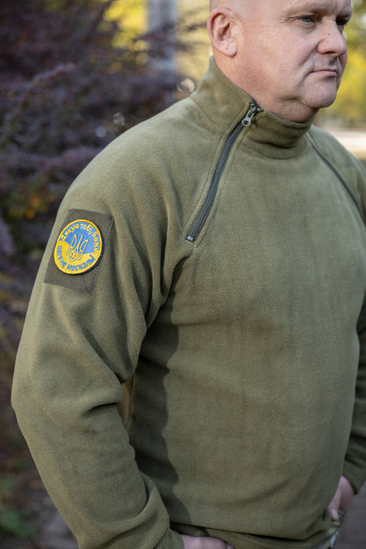 Сорочка флісова тактична з двома блискавками, ОЛИВА р. S-2XL - фото №2