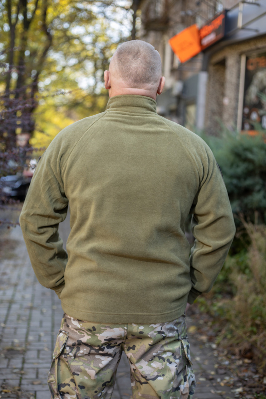 Сорочка  флісова  тактична з двомя блискавками.ОЛИВА р. S-2XL - фото №3