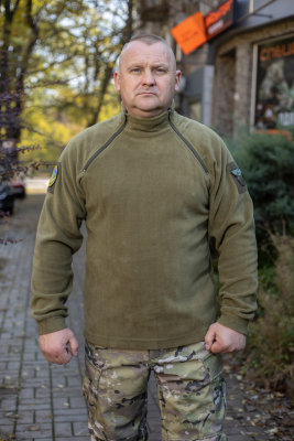 Сорочка флісова тактична з двомя блискавками.ОЛИВА р. S-2XL - фото