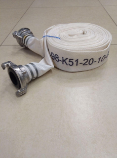 Рукав пожежний латексний 51 "К" з двома гайками ГР-50 , довж. 20 м - фото