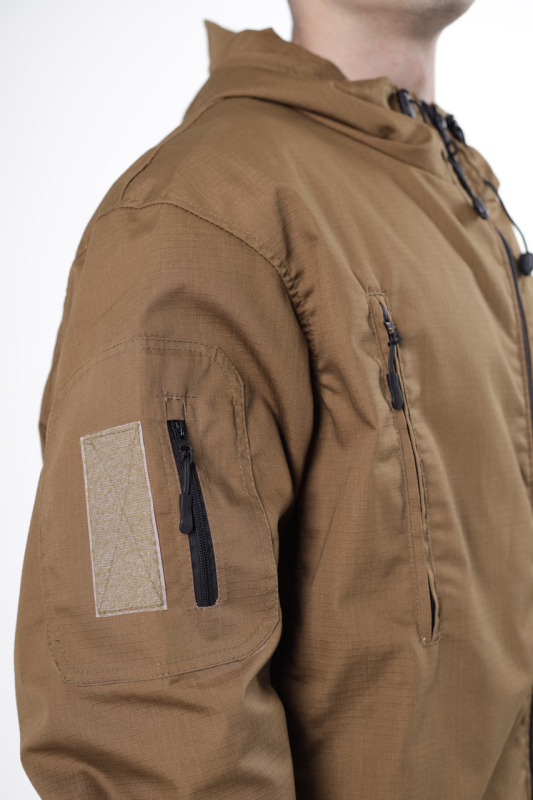 Куртка-штормівка тактична РІП-СТОП КОЙОТ р.448, 50,52,54 - фото №6