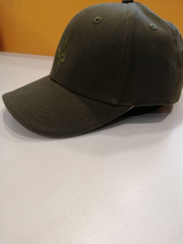 Кепка Atlantis  ОЛИВА 6-клинна з  вишивкою Український ТРИЗУБ - фото №2