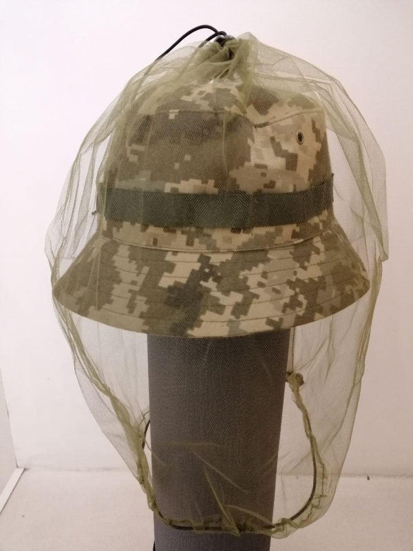 Сітка антимоскітна на голову з затяжкою, КОЙОТ, ХАКІ - фото №2