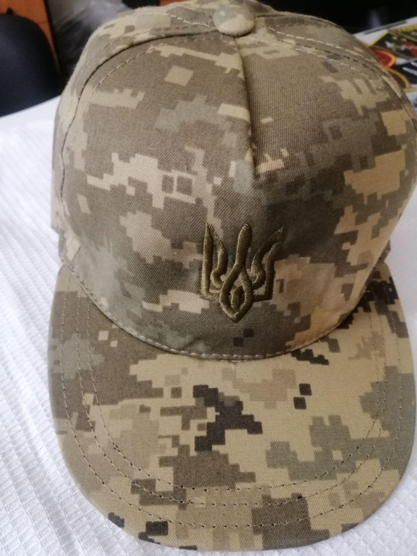 Кепка ПІКСЕЛЬ ММ-14 з  вышивкою Український ТРИЗУБ - фото