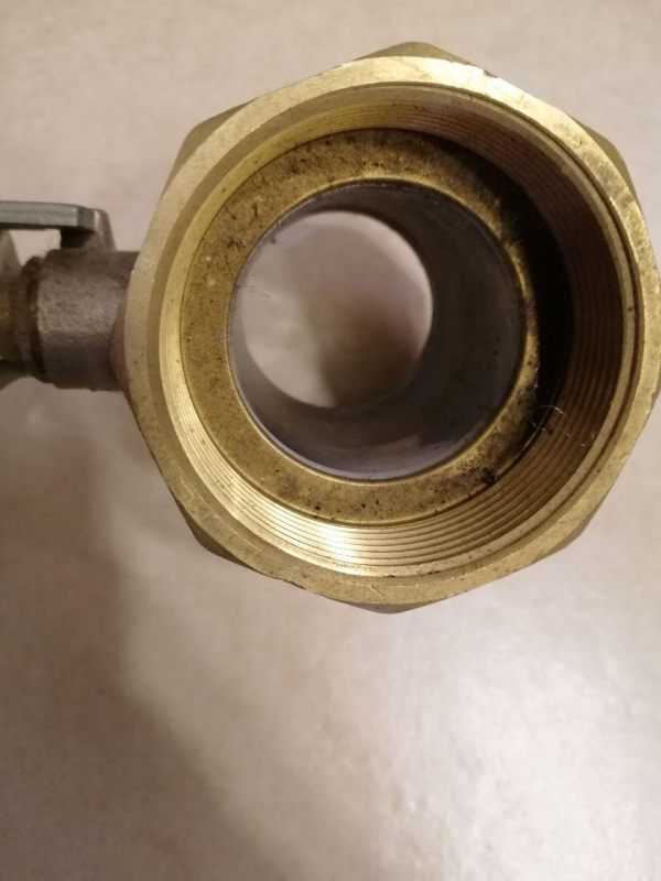 Вентиль ДУ-50 ШАРОВИЙ латунь, РУЧКА -РИЧАГ - фото №2