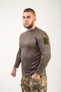 Футболка тактична з довгим рукавом ХАКІ CoolMax р. XL, 2XL - фото