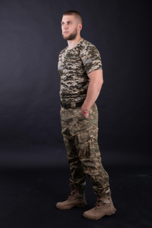 Футболка чоловіча бавовняна ПІКСЕЛЬ ММ-14  р. 46,48,50,52,54,56,58 - фото