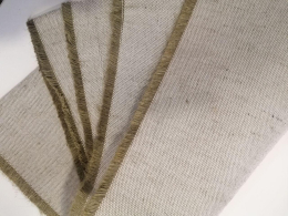 Брезент суровий сумішевий ОЛИВА, БЕЗ ПРОСОЧЕННЯ, щільн.400 гм2 ш.90 см - фото