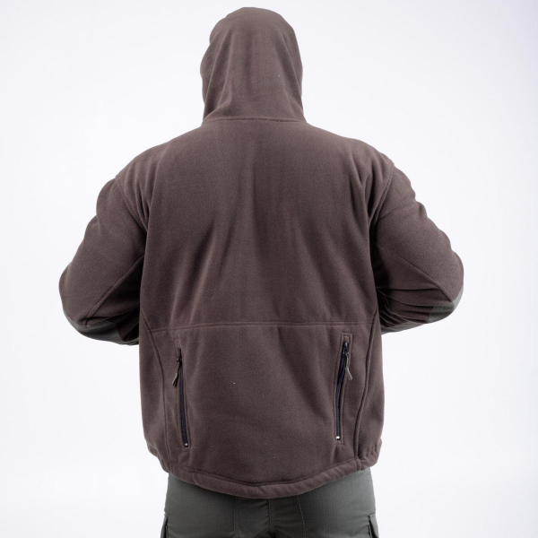 Толстовка тактична флісова з капюшоном цв.ХАКИ, р.S-3XL, на ВИСОКИЙ ріст - фото №2