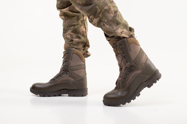Берці тактичні шкіряні ORS-EL ХАКІ р.40-45 - фото