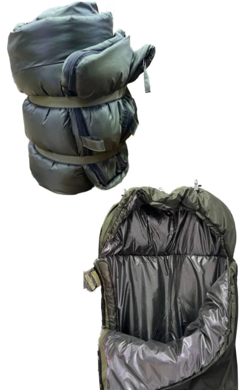 СПАЛЬНИЙ МЕШОК З КАПЮШОНИМ, підклад OMNI-HEAT, утеплювач 300 гм2 р.80х200,кол.ОЛИВА - фото №3