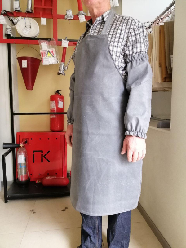 Фартух робочий  ВОЛОГОЗАХИСНИЙ , тк. прогумована, на бавовн.основі, колір сірий - фото №2