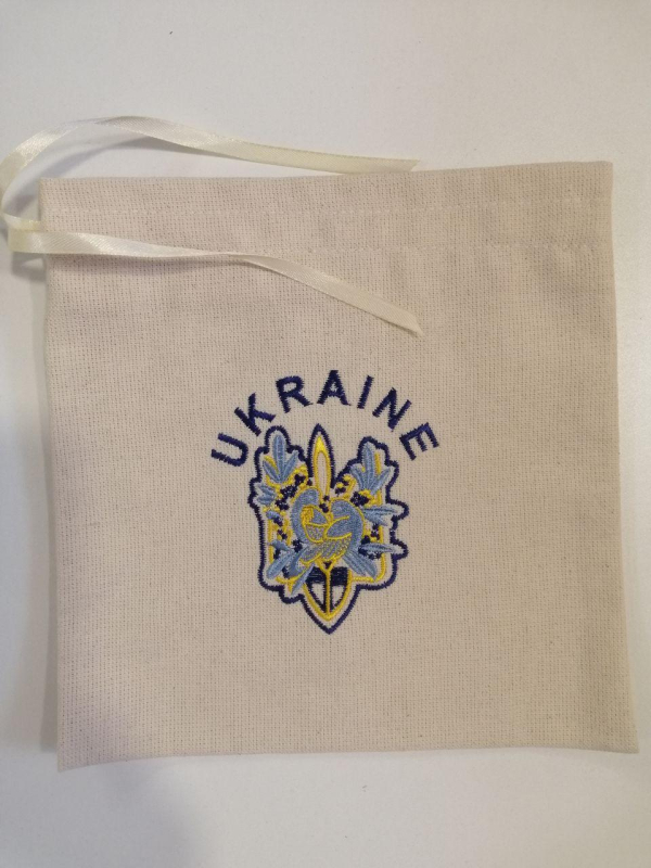 Торбинка текстильна для дрібниць, р. 25х25 см - фото №3