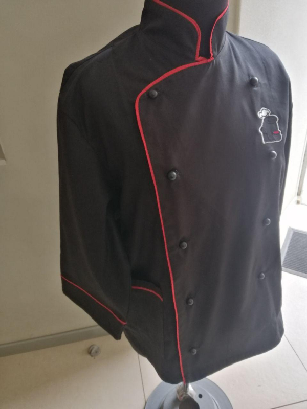 Кітель кухаря двобортний ЧОРНИЙ , 100% бавовна,р. 48-50, 52-54, 56-5 ,зріст 165-170 !!! - фото №2