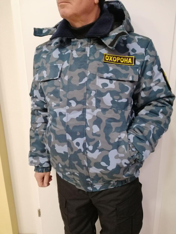 Куртка ОХОРОНЦЯ ЗИМОВА з каптуром,  мал. Міський камуфляж р.44/46-60/62 - фото