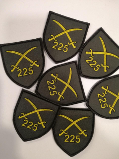 Шеврон вишитий 225-й Окремий  Штурмовий Полк, на оливі - фото