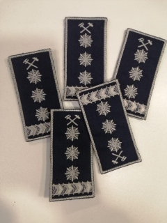 Шеврон на липучці  звання УЗ - ПОЛКОВНИК , срібло - фото