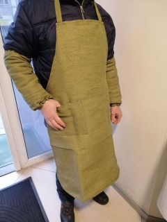 Фартух для зварювальника парусиновий(хакі) ВОГНЕТРИВКИЙ (розмір універсальний) - фото