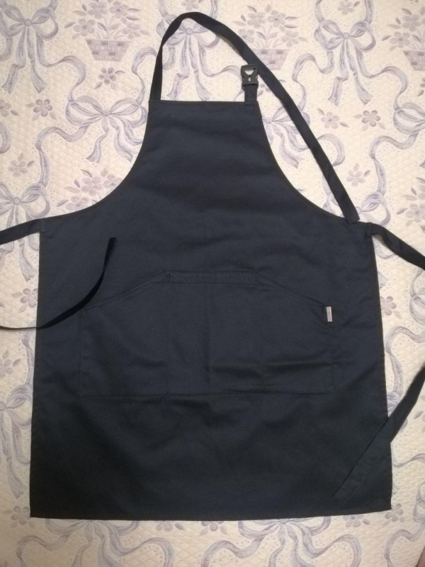 Фартух кухонний ЧОРНИЙ , з нагрудником - фото