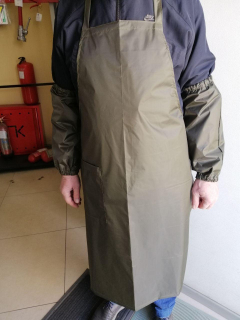 Фартух робочий ВОЛОГОЗАХИСНИЙ(БЕЗ нарукавників), тк. ТАФІТА з ВС-просоченням, кол.ОЛИВА - фото