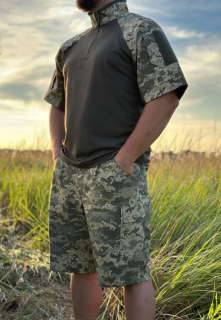 Сорочка тактична UBAX з короткими рукавами ,  ПІКСЕЛЬ+ОЛИВА  р.S,  L, XL, 2XL - фото