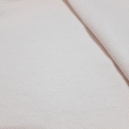 Канвас (рогожка) суровий БІЛИЙ (молочний), 90хб/10пе, щільн.320 гм2, ш.155 см - фото