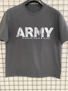 Футболка бавовняна стиль Мілітарі, з принтом ARMY р. Л, ХЛ - фото